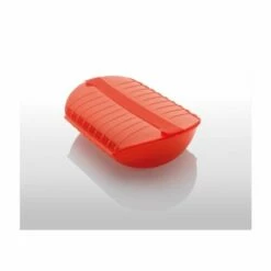 Cocina Vapor 3-4 Personas Con Bandeja Silicona Rojo Lekue