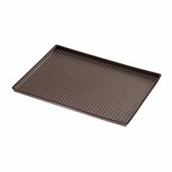 Base Pizza Perforada Horno 400x300mm Silicona Marron Lekue