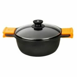 Cacerola Cocina Alta Con Tapa 20cm Aluminio Fundido Efficent Bra