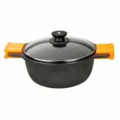 Cacerola Cocina Alta Con Tapa 28cm Aluminio Fundido Efficent Bra