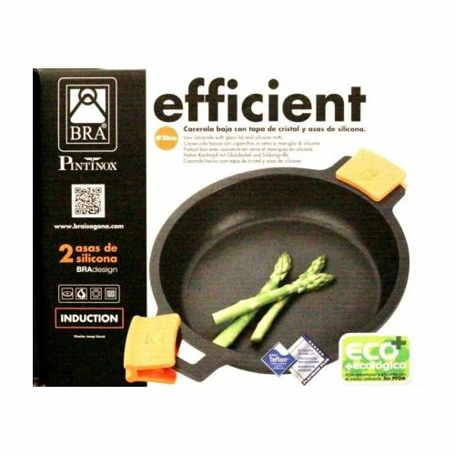 Cacerola Cocina Baja Con Tapa 20cm Aluminio Fundido Efficent Bra 2 Cacerola Cocina Baja Con Tapa 20cm Aluminio Fundido Efficent Bra - Imagen 2