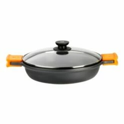 Cacerola Cocina Baja Con Tapa 28cm Aluminio Fundido Efficent Bra