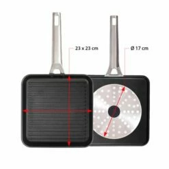 Grill Cocina Plancha Rayas Con Mango 23x23cm Aluminio Fundido Valira 4678/25 5 Grill Cocina Plancha Rayas Con Mango 23x23cm Aluminio Fundido Valira 4678/25 -Batería de cocina Tienda de ventas 102215 2