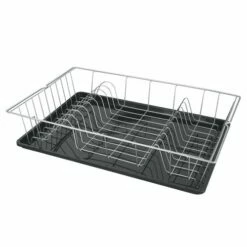 Escurreplatos Cocina Sobremesa Simple Con Bandeja 48x30cm Colonia Metaltex 320645