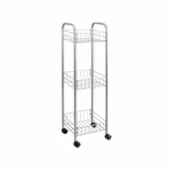 Carro Cocina Multiuso 3 Pisos Estante Cuadrado 23x23x83cm Metal Toronto Metaltex