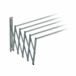 Tendedero Pared 5 Barras Extensible 100x77x37cm Aluminio Acordeon Vivahogar 109791