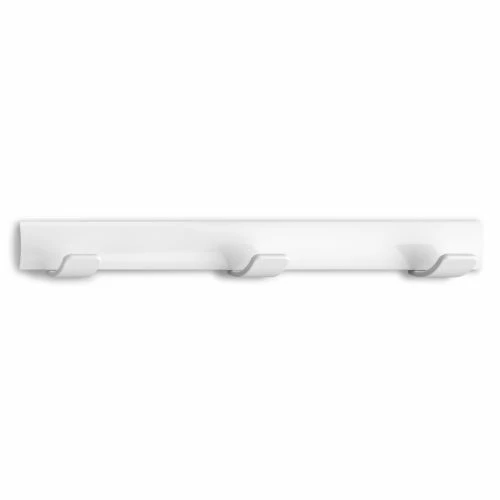 Colgador Hogar Tornillos 3 Ganchos 50x384x46mm Plastico Blanco Inofix 3093-2- 1 Colgador Hogar Tornillos 3 Ganchos 50x384x46mm Plastico Blanco Inofix 3093-2-
