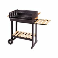 Barbacoa Carbon 2 Parrillas Con Ruedas 88x68x40cm Ldk Garden