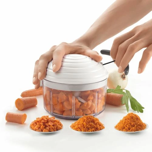 Cortador Cocina Verdura Giratorio Blanco Rotomac Metaltex 2 Cortador Cocina Verdura Giratorio Blanco Rotomac Metaltex - Imagen 2