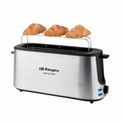 Tostador Cocina 2 Rebanadas 1000w Acero Inox Gran Gourmet Orbegozo