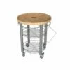 Carro Cocina Redondo 76x91cm Acero/madera Chris&chris