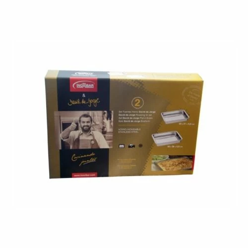Rustidera Horno 30x21/35x26cm Acero Inox Chef David De Jorge Inoxibar 2 Rustidera Horno 30x21/35x26cm Acero Inox Chef David De Jorge Inoxibar - Imagen 2