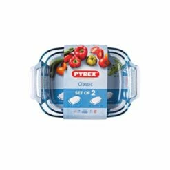 Fuente Horno Rectangular Con Asas 39x24/35x32 Cm Borosilicato Pyrex