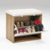 Zapatero Ordenacion 1 Puerta 50x46x30cm Madera Banco Kitcloset
