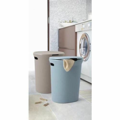 Cesto Ordenacion Ropa 41x33x50cm 40lt Polipropileno Azul Tatay 5 Cesto Ordenacion Ropa 41x33x50cm 40lt Polipropileno Azul Tatay - Imagen 5