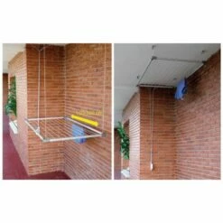 Tendedero Techo Extensible 100-160cm Aluminio Con Recogedor Tz