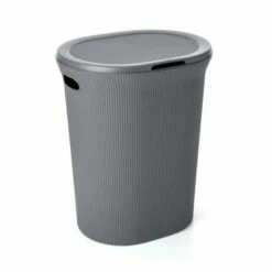 Cesto Ordenacion Ropa 41x33x50cm 40lt Antracita Polipropileno Baobab Tatay 121076