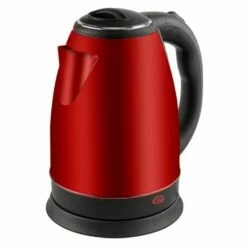 Hervidor Cocina Agua 1500w 2lt Acero Inox Rojo Kuken
