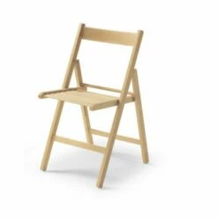 Silla Plegable Natural Madera Vivahogar 42,5x47,5x79cm Vh122846