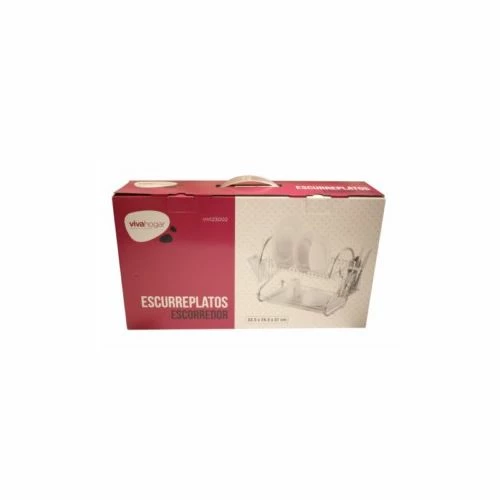 Escurreplatos Cocina Sobremesa Doble Con Bandeja 53,5x24,5x37cm Cromado Vivahogar Vh123002 2 Escurreplatos Cocina Sobremesa Doble Con Bandeja 53,5x24,5x37cm Cromado Vivahogar Vh123002 - Imagen 2