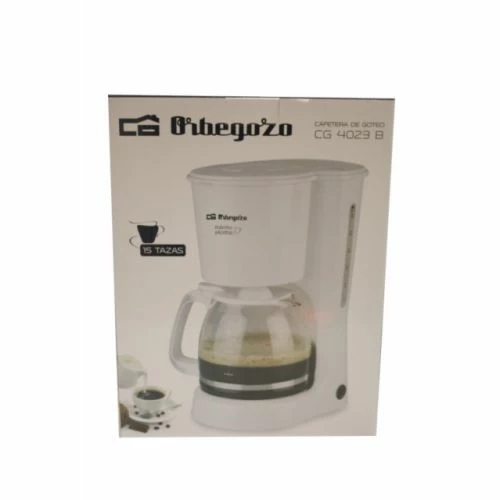 Cafetera Electrica Goteo 800w 15tz Cristal Blanco Orbegozo Cg 4023 B 2 Cafetera Electrica Goteo 800w 15tz Cristal Blanco Orbegozo Cg 4023 B - Imagen 2