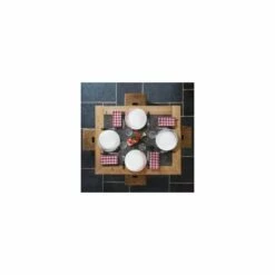 Vajilla Mesa Redonda Vidrio Opal Blanco/negro Domitille Arcopal 18 Pz 9313364