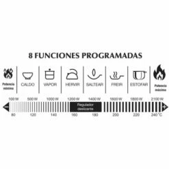 Cocina Elec Induccion 2100w 1 Placa 33x7x42cm Crist Ne Vin145 Jata -Batería de cocina Tienda de ventas 128674 3