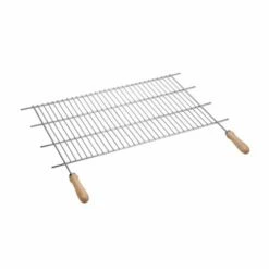 Parrilla Barbacoa Mango Madera 80x40cm Acero Zincado Sauvic 2475