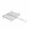 Parrilla Camping Asar Doble 40x45cm Acero Zincado Sauvic 2593