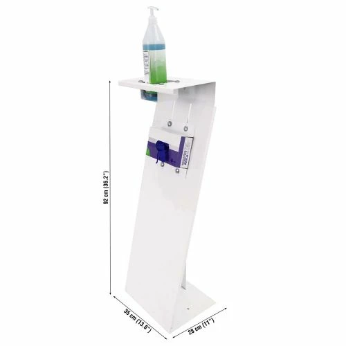 Peana Dispensadora Pie Gel+guantes 950x350x280mm Acero Simonrack 130061 2 Peana Dispensadora Pie Gel+guantes 950x350x280mm Acero Simonrack 130061 - Imagen 2