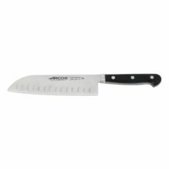 Cuchillo Cocina Santoku 180mm Acero Nitrium Negro Opera Arcos