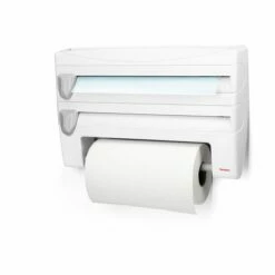 Portarrollo Cocina Triple Plastico Ps Blanco Roll N' Roll Metaltex