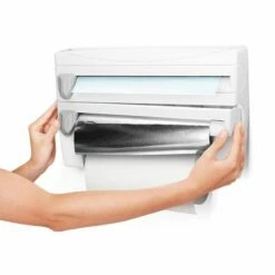 Portarrollo Cocina Triple Plastico Ps Blanco Roll N' Roll Metaltex -Batería de cocina Tienda de ventas 133307 3