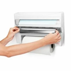 Portarrollo Cocina Triple Plastico Ps Blanco Roll N' Roll Metaltex -Batería de cocina Tienda de ventas 133307 5