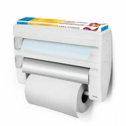 Portarrollo Cocina Triple Plastico Ps Blanco Roll N' Roll Metaltex -Batería de cocina Tienda de ventas 133307 7