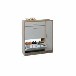 Zapatero Ordenacion 3 Puertas 88,5x23x93cm Madera Blanco/madera Vivahogar