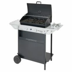 Barbacoa Gas 2 Quemadores Campingaz Acero Negro Gris Xpert 200 Ls Rocky Con Tapa