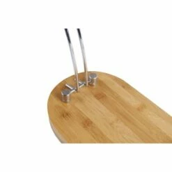 Jamonero Horizontal Plegable Giratorio Madera Bambu Acero Cromado Fackelmann -Batería de cocina Tienda de ventas 136455 4