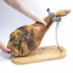 Jamonero Horizontal Plegable Giratorio Madera Bambu Acero Cromado Fackelmann -Batería de cocina Tienda de ventas 136455 6