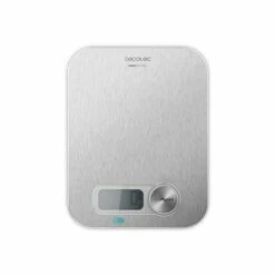 Bascula Cocina 8kg Sin Pila Cecotec Inox Gris Cook Control 10200 Eco Power 4143