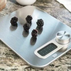 Bascula Cocina 8kg Sin Pila Cecotec Inox Gris Cook Control 10200 Eco Power 4143 -Batería de cocina Tienda de ventas 137056 3