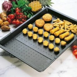 Bandeja Horno Perforada 37x33x3cm Extensible Antiadherente Acero Fackelmann -Batería de cocina Tienda de ventas 137370 4