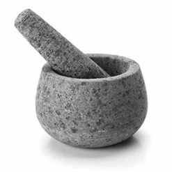 Mortero Cocina Con Mano 12x8cm Granito Gris 60517 Lacor