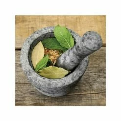 Mortero Cocina Con Mano 12x12cm Granito Gris 60518 Lacor -Batería de cocina Tienda de ventas 137372 2