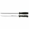 Cuchillo Jamonero Chaira Alveolado Acero Inox Negro Arcos
