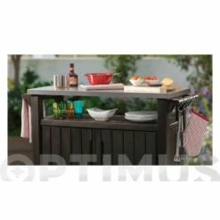 Keter Mesa Barbacoa Resina Marron Ext. 124 X 54 X 90 Cm -Batería de cocina Tienda de ventas 142154 4