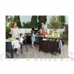 Keter Mesa Barbacoa Resina Marron Ext. 124 X 54 X 90 Cm -Batería de cocina Tienda de ventas 142154 5