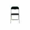 Silla Plegable Negro Con Asiento Acolchado