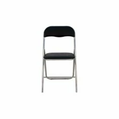 Silla Plegable Negro Con Asiento Acolchado