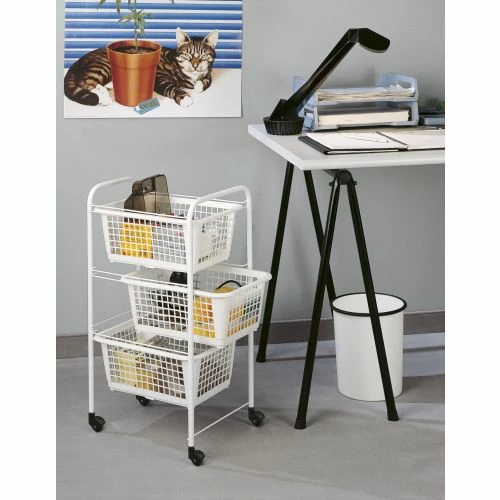 Verdulero Cocina 3 Cestos 38x30x68cm Plastico Blanco San Diego Metaltex 3 Verdulero Cocina 3 Cestos 38x30x68cm Plastico Blanco San Diego Metaltex - Imagen 3